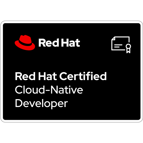 Red Hat Certified Cloud-native Developer Badge